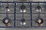 BERTAZZONI  36 Gas Rangetop 6 brass burners - Stainless Steel (PROF366RTBXT)