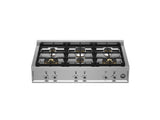 BERTAZZONI  36 Gas Rangetop 6 brass burners - Stainless Steel (PROF366RTBXT)