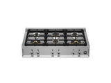 BERTAZZONI  36 Gas Rangetop 6 brass burners - Stainless Steel (PROF366RTBXT)