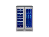 Zephyr  24" French Door Dual Zone Wine & Beverage Cooler - Stainless Steel (PRWB24C32CG)