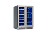 Zephyr  24" French Door Dual Zone Wine & Beverage Cooler - Stainless Steel (PRWB24C32CG)