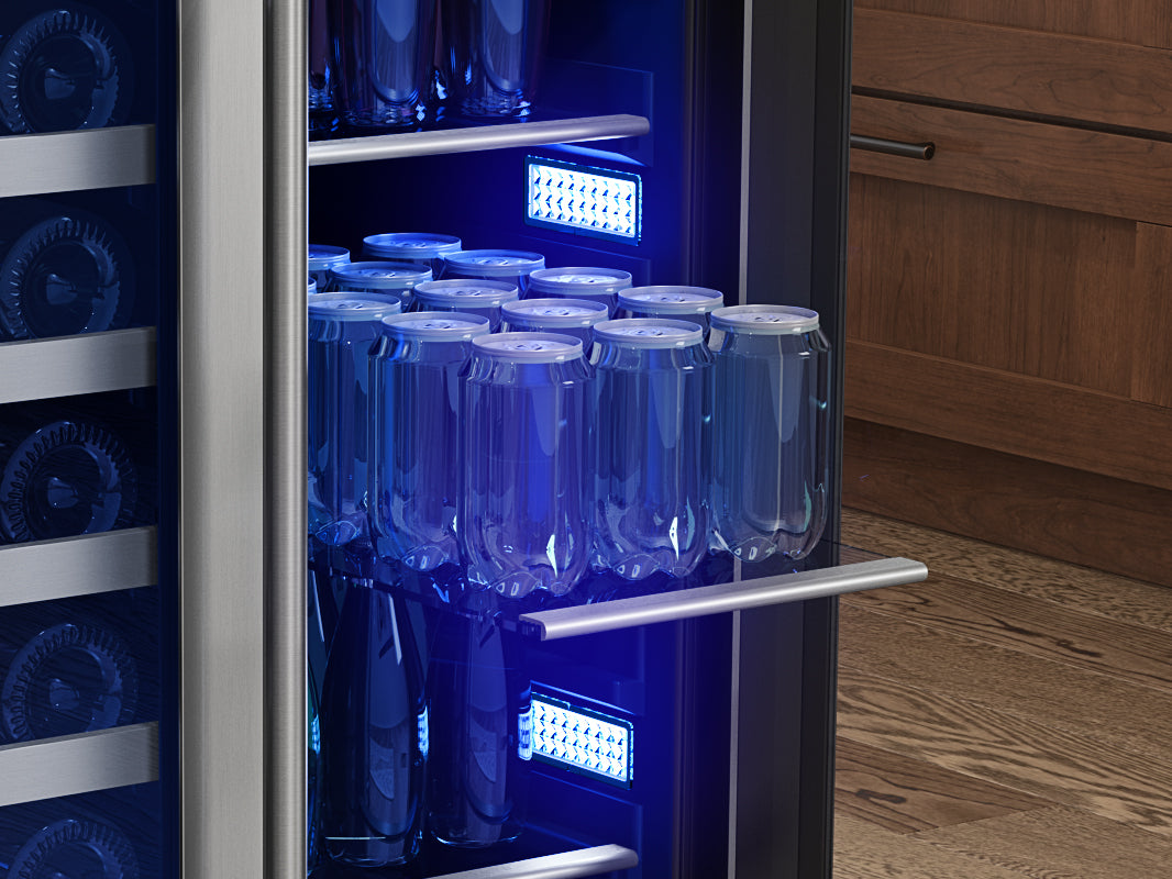 Zephyr  24" French Door Dual Zone Wine & Beverage Cooler - Stainless Steel (PRWB24C32CG)