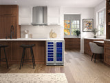 Zephyr  24" French Door Dual Zone Wine & Beverage Cooler - Stainless Steel (PRWB24C32CG)