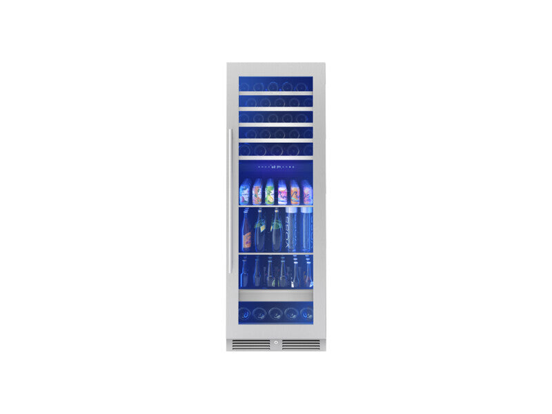 Zephyr  24" Full Size Dual Zone Wine & Beverage Cooler - Stainless Steel (PRWB24F02BG)