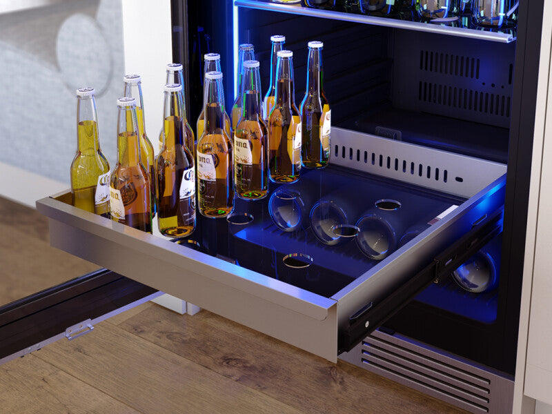 Zephyr 24" Full Size Dual Zone Wine & Beverage Cooler - Stainless Steel (PRWB24F02BG)