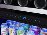 Zephyr 24" Full Size Dual Zone Wine & Beverage Cooler - Stainless Steel (PRWB24F02BG)