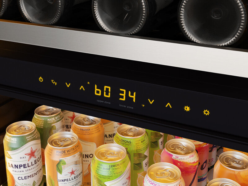 Zephyr  24" Full Size Dual Zone Wine & Beverage Cooler - Stainless Steel (PRWB24F02BG)