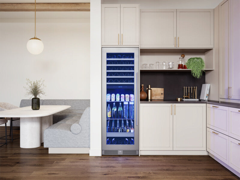 Zephyr 24" Full Size Dual Zone Wine & Beverage Cooler - Stainless Steel (PRWB24F02BG)