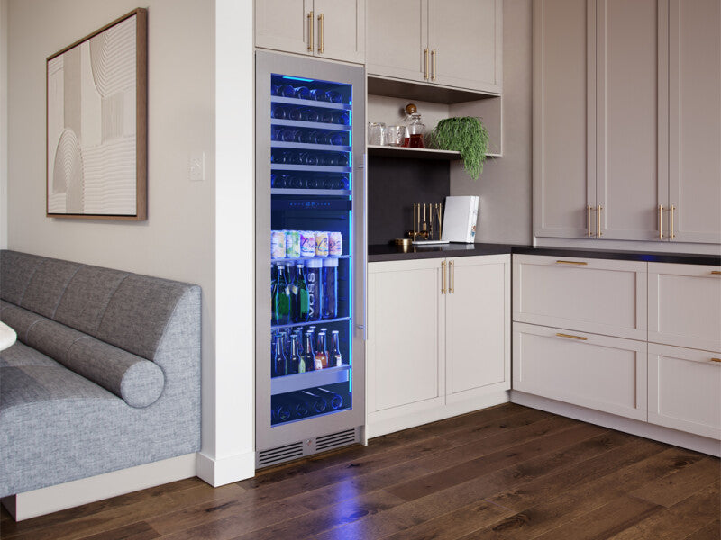 Zephyr  24" Full Size Dual Zone Wine & Beverage Cooler - Stainless Steel (PRWB24F02BG)