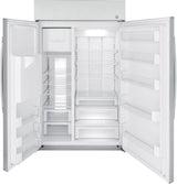 GE Profile  48" Smart Built-In Side-by-Side Refrigerator with Dispenser - Stainless Steel (PSB48YSNSS)