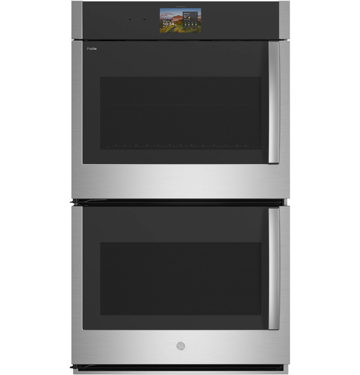 GE Profile  30" Smart Built-In Convection Double Wall Oven with Left-Hand Side-Swing Doors - Stainless Steel (PTD700LSZSS)