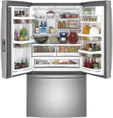 GE Profile  23.1 Cu. Ft. Counter-Depth Fingerprint Resistant French-Door Refrigerator - Fingerprint Resistant Stainless Steel (PWE23KYNFS)