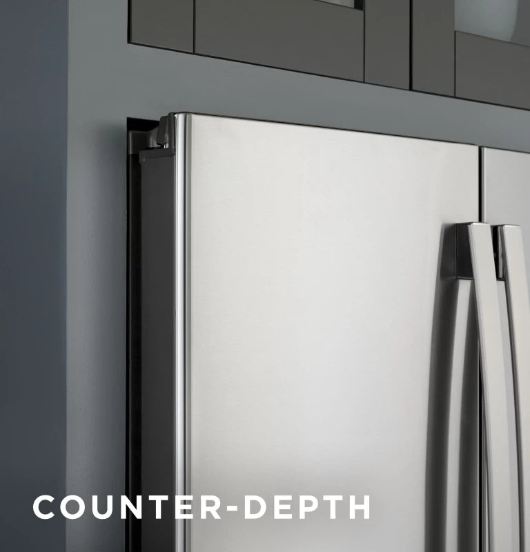 GE Profile 23.1 Cu. Ft. Counter-Depth Fingerprint Resistant French-Door Refrigerator - Gray (PWE23KYNFS)