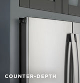 GE Profile 23.1 Cu. Ft. Counter-Depth Fingerprint Resistant French-Door Refrigerator - Gray (PWE23KYNFS)