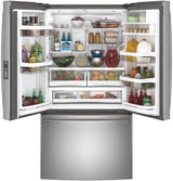 GE Profile 23.1 Cu. Ft. Counter-Depth Fingerprint Resistant French-Door Refrigerator - Gray (PWE23KYNFS)