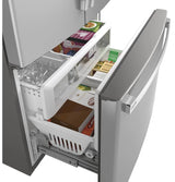 GE Profile 23.1 Cu. Ft. Counter-Depth Fingerprint Resistant French-Door Refrigerator - Gray (PWE23KYNFS)