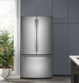 GE Profile 23.1 Cu. Ft. Counter-Depth Fingerprint Resistant French-Door Refrigerator - Gray (PWE23KYNFS)