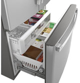 GE Profile 23.1 Cu. Ft. Counter-Depth Fingerprint Resistant French-Door Refrigerator - Stainless Steel (PWE23KYNFS)
