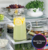 GE Profile 23.1 Cu. Ft. Counter-Depth Fingerprint Resistant French-Door Refrigerator - Stainless Steel (PWE23KYNFS)