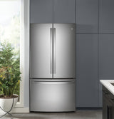 GE Profile 23.1 Cu. Ft. Counter-Depth Fingerprint Resistant French-Door Refrigerator - Stainless Steel (PWE23KYNFS)