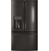 GE Profile 22.1 Cu. Ft. Counter-Depth French-Door Refrigerator with Hands-Free AutoFill - Black Stainless (PYE22KBLTS)