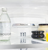 GE Profile 22.1 Cu. Ft. Counter-Depth French-Door Refrigerator with Hands-Free AutoFill - Black Stainless (PYE22KBLTS)