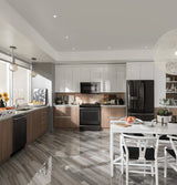 GE Profile 22.1 Cu. Ft. Counter-Depth French-Door Refrigerator with Hands-Free AutoFill - Black Stainless (PYE22KBLTS)