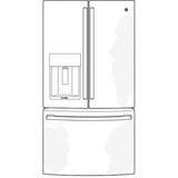 GE Profile 22.1 Cu. Ft. Counter-Depth French-Door Refrigerator with Hands-Free AutoFill - Black Stainless (PYE22KBLTS)