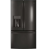 GE Profile 22.1 Cu. Ft. Counter-Depth French-Door Refrigerator with Hands-Free AutoFill - Black Stainless (PYE22KBLTS)
