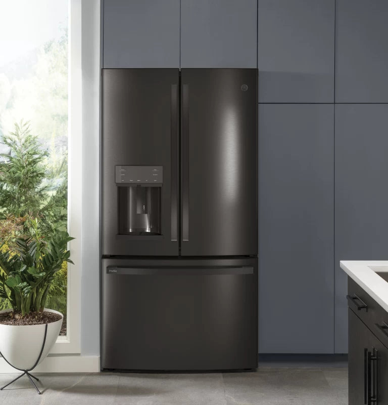 GE Profile 22.1 Cu. Ft. Counter-Depth French-Door Refrigerator with Hands-Free AutoFill -  (PYE22KBLTS)