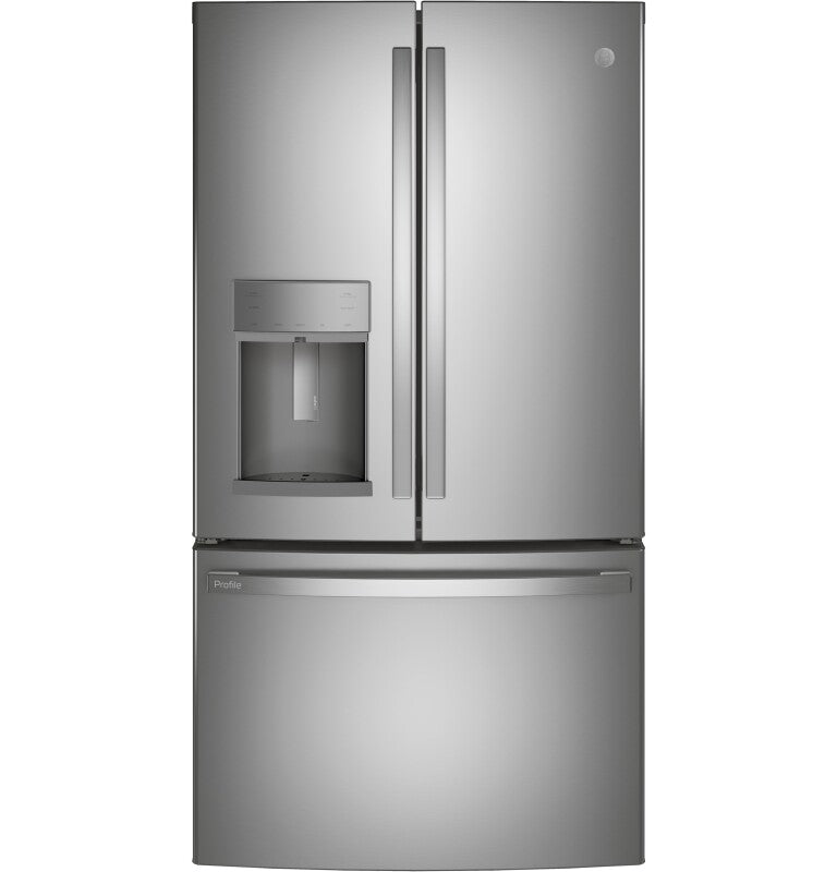 GE Profile  22.1 Cu. Ft. Counter-Depth Fingerprint Resistant French-Door Refrigerator with Hands-Free AutoFill - Fingerprint Resistant Stainless Steel (PYE22KYNFS)