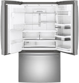 GE Profile  22.1 Cu. Ft. Counter-Depth Fingerprint Resistant French-Door Refrigerator with Hands-Free AutoFill - Fingerprint Resistant Stainless Steel (PYE22KYNFS)