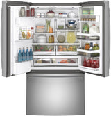 GE Profile  22.1 Cu. Ft. Counter-Depth Fingerprint Resistant French-Door Refrigerator with Hands-Free AutoFill - Fingerprint Resistant Stainless Steel (PYE22KYNFS)