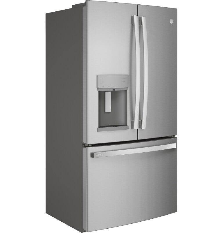 GE Profile  22.1 Cu. Ft. Counter-Depth Fingerprint Resistant French-Door Refrigerator with Hands-Free AutoFill - Fingerprint Resistant Stainless Steel (PYE22KYNFS)