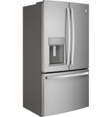GE Profile  22.1 Cu. Ft. Counter-Depth Fingerprint Resistant French-Door Refrigerator with Hands-Free AutoFill - Fingerprint Resistant Stainless Steel (PYE22KYNFS)