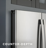 GE Profile  22.1 Cu. Ft. Counter-Depth Fingerprint Resistant French-Door Refrigerator with Hands-Free AutoFill - Fingerprint Resistant Stainless Steel (PYE22KYNFS)
