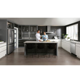 GE Profile  22.1 Cu. Ft. Counter-Depth Fingerprint Resistant French-Door Refrigerator with Hands-Free AutoFill - Fingerprint Resistant Stainless Steel (PYE22KYNFS)