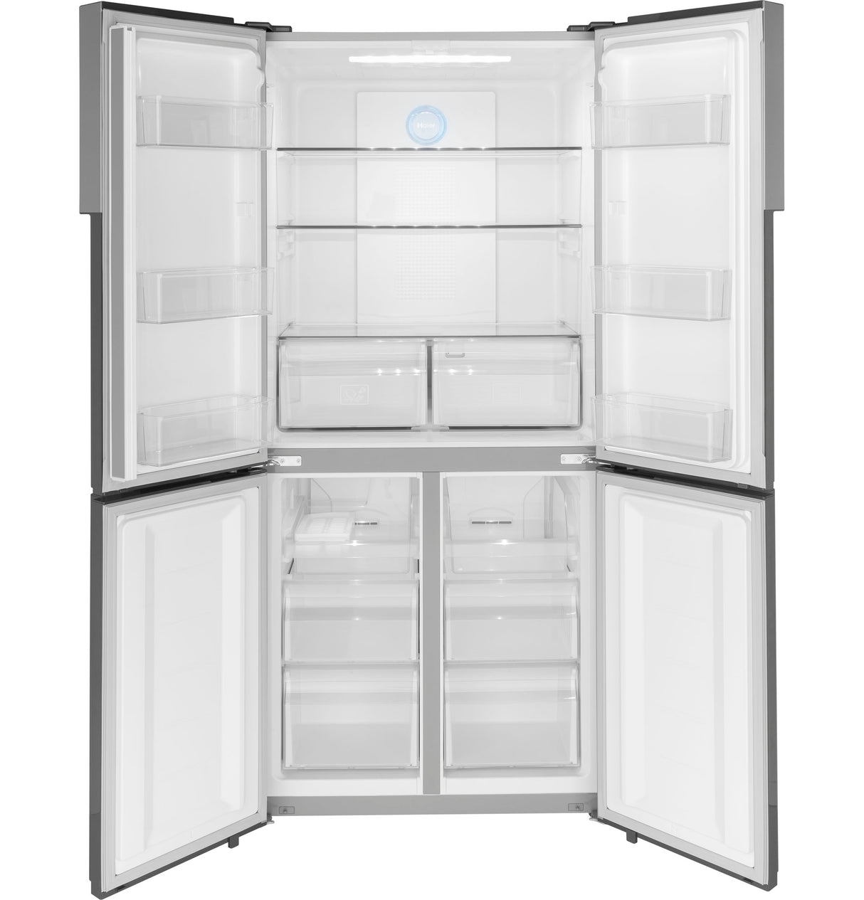 HAIER  Haier 16.8 Cu. Ft. Quad Door Refrigerator - Fingerprint Resistant Stainless (QHE16HYPFS)