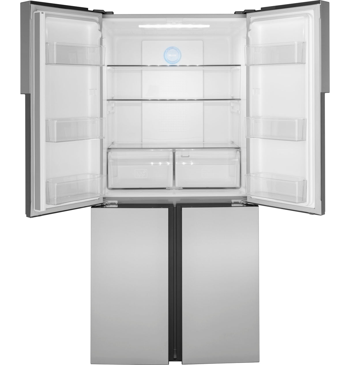 HAIER  Haier 16.8 Cu. Ft. Quad Door Refrigerator - Fingerprint Resistant Stainless (QHE16HYPFS)