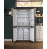 HAIER  Haier 16.8 Cu. Ft. Quad Door Refrigerator - Fingerprint Resistant Stainless (QHE16HYPFS)