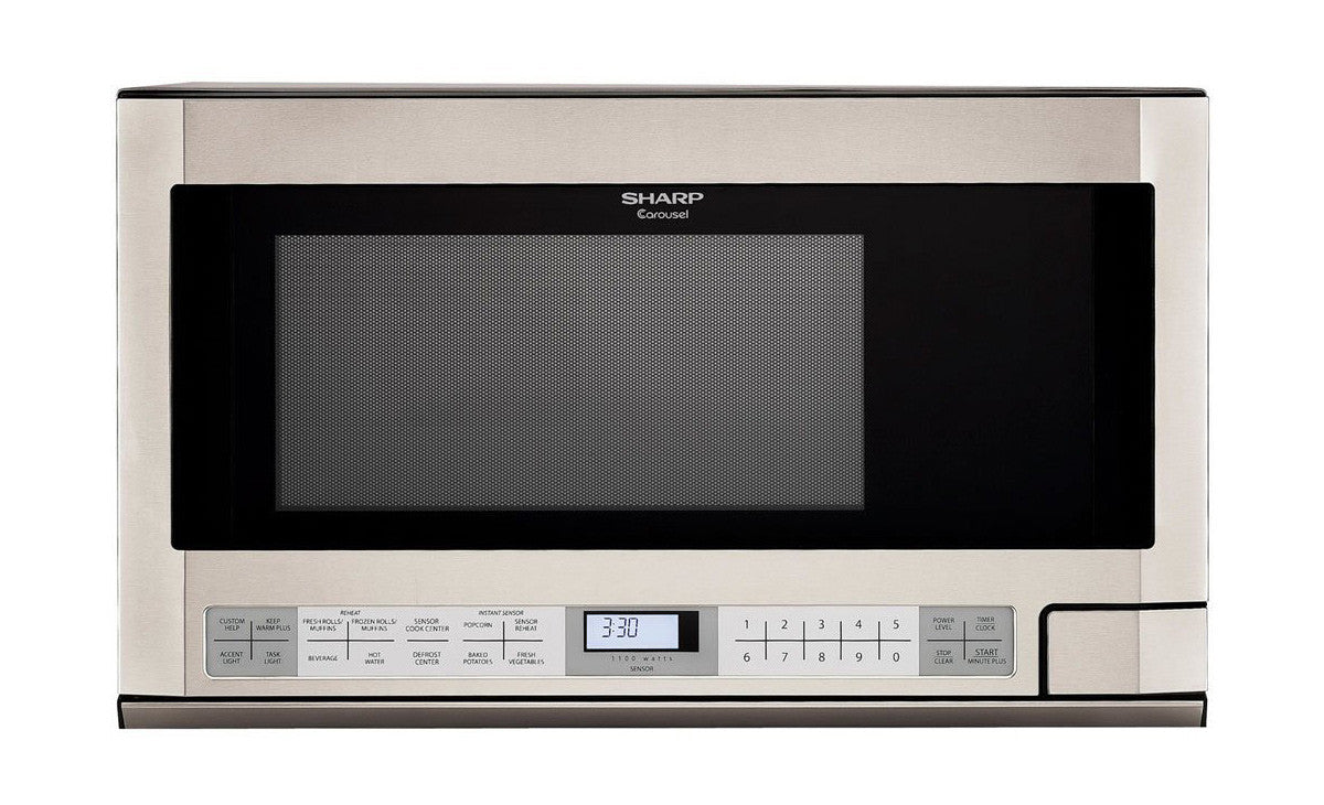 Sharp  1.5 Cu. Ft. 1100w Stainless Steel Over-the-counter Carousel Microwave Oven - Stainless Steel (R1214TY)