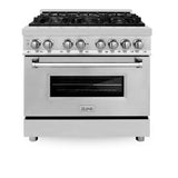 ZLINE  36 In. 4.6 Cu. Ft. Legacy Dual Fuel Range With 6 Burner Gas Cooktop And Electric Convection Oven In Stainless Steel - Stainless Steel (RA36)