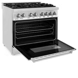 ZLINE  36 In. 4.6 Cu. Ft. Legacy Dual Fuel Range With 6 Burner Gas Cooktop And Electric Convection Oven In Stainless Steel - Stainless Steel (RA36)