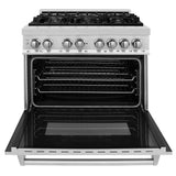 ZLINE  36 In. 4.6 Cu. Ft. Legacy Dual Fuel Range With 6 Burner Gas Cooktop And Electric Convection Oven In Stainless Steel - Stainless Steel (RA36)