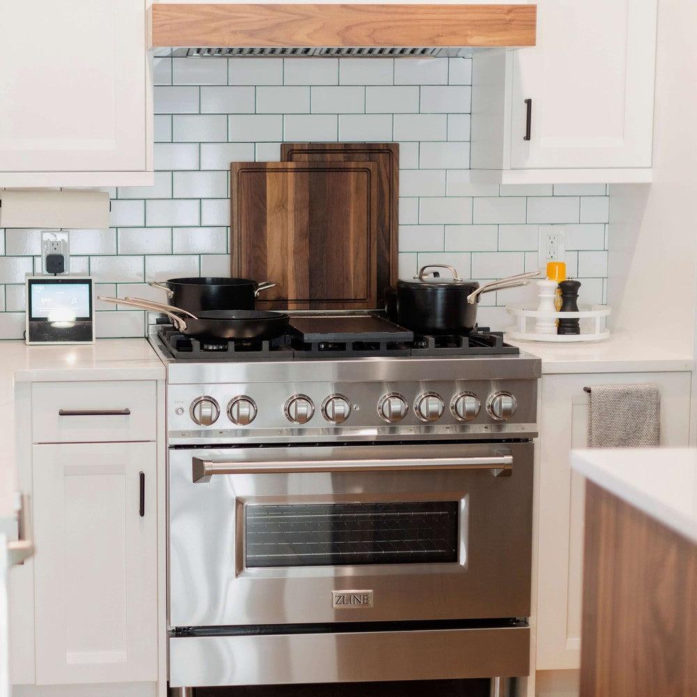 ZLINE  36" 4.6 cu. ft. Dual Fuel Range with Gas Stove and Electric Oven - Stainless Steel (RA36)
