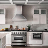 ZLINE  36" 4.6 cu. ft. Dual Fuel Range with Gas Stove and Electric Oven - Stainless Steel (RA36)