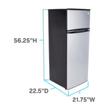 AVANTI  Avanti Apartment Refrigerator, 7.3 cu. ft - Stainless Steel (RA733B3S)