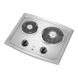 WHIRLPOOL  21-inch Electric Cooktop with Black Stainless Steel Surface - Black-on-Stainless (RCS2012RS)