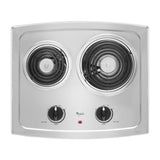 Whirlpool 21-inch Electric Cooktop with Stainless Steel Surface - Black-on-Stainless (RCS2012RS)