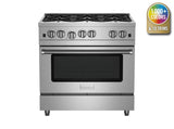 BLUESTAR  36″ Culinary Series (RCS) Sealed Burner Range - Stainless Steel (RCS36SBV2)